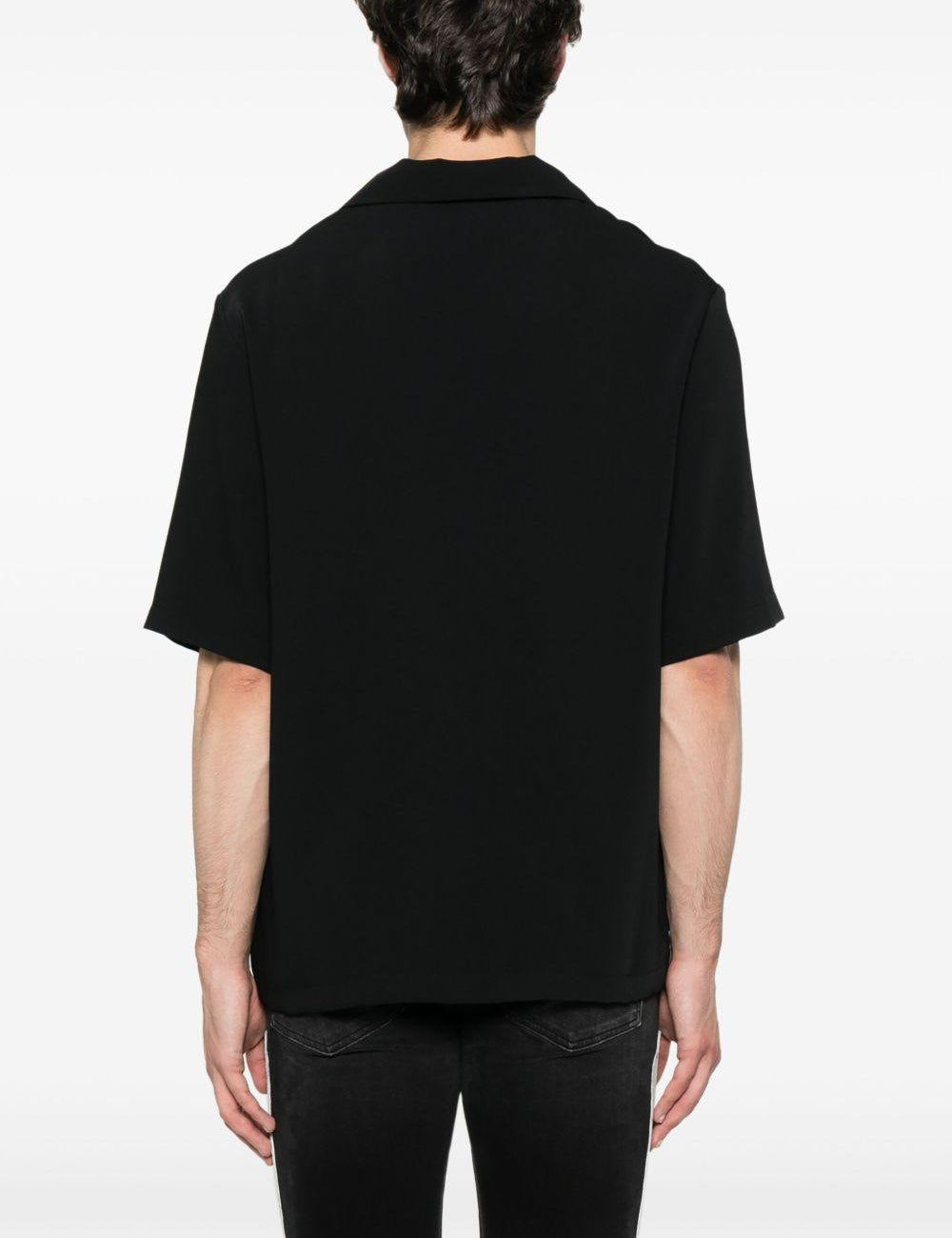 Camicia a maniche corte in nero 