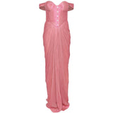 Abito susie con scollo a cuore in rosa Maria lucia hohan - donna 