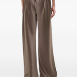 Pantaloni Stroll a gamba ampia in marrone Staud - donna 