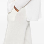 Pantaloni con couisse in cashmere in ecru Gotha - donna 