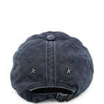 Cappello da baseball con logo in blu 