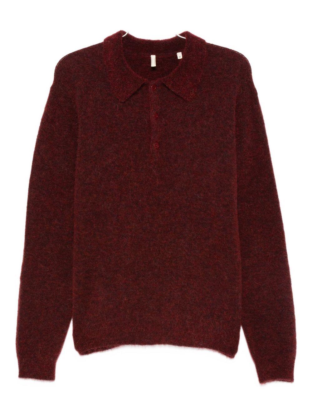 Polo a maniche lunghe in rosso Sunflower - uomo 