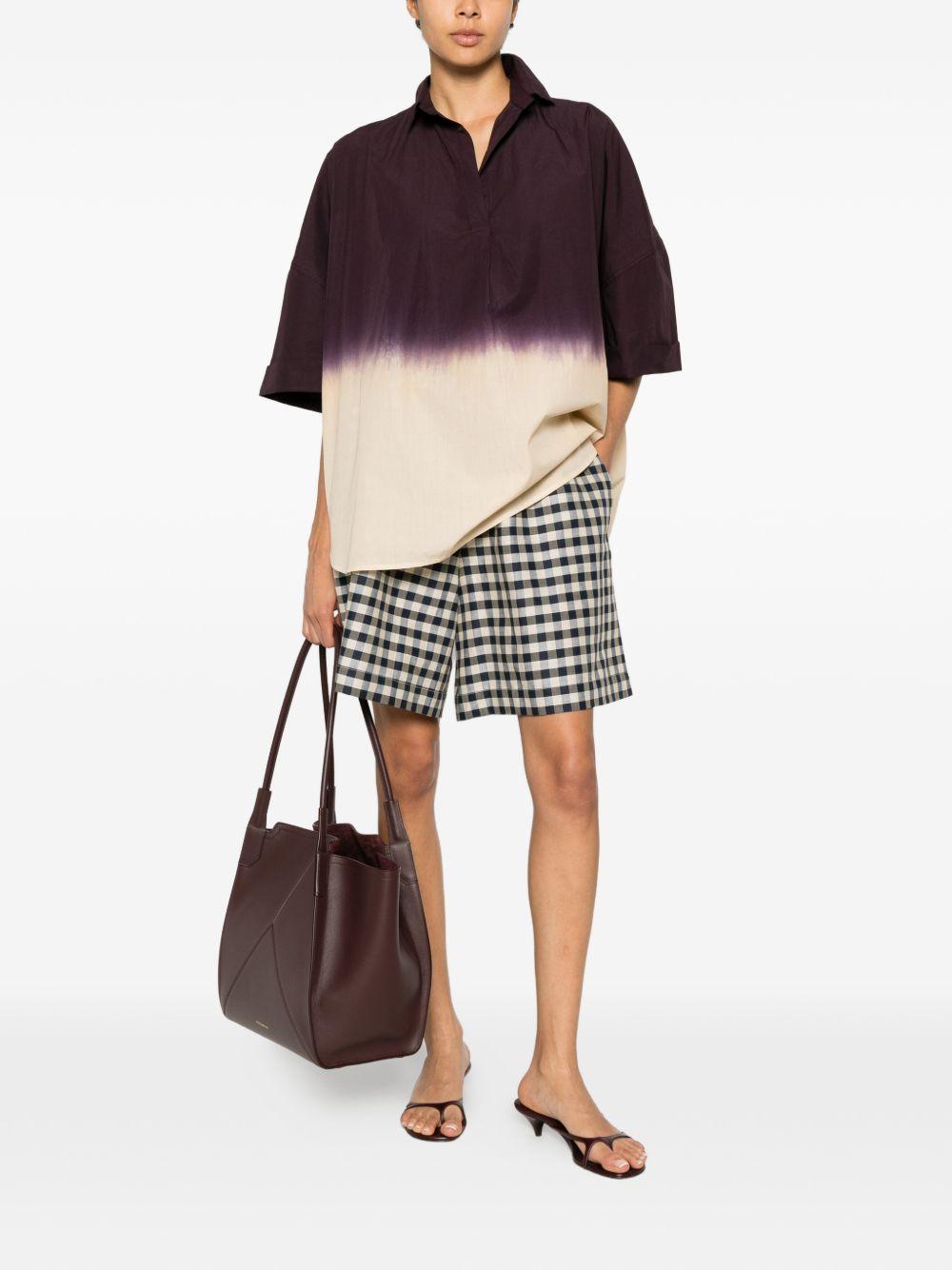 Pantaloncini con coulisse a quadretti in nero e bianco Maxmara weekend - donna 