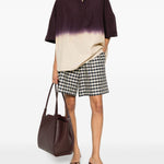 Pantaloncini con coulisse a quadretti in nero e bianco Maxmara weekend - donna 