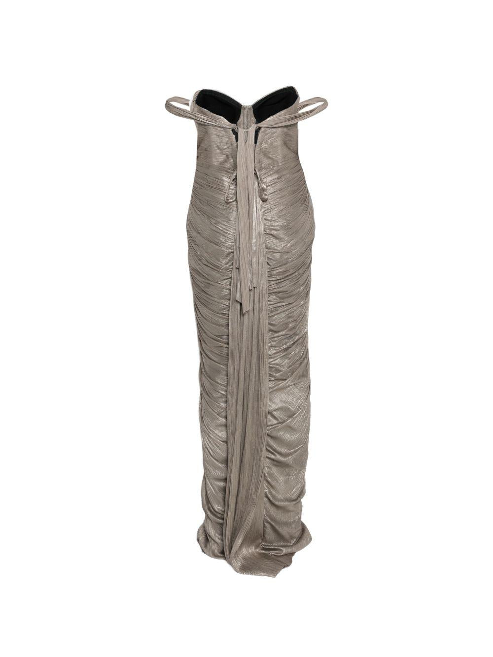 Abito susie con scollo a cuore in argento Maria lucia hohan - donna 