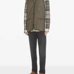 Gilet trapuntato con zip in verde Barbour - uomo 