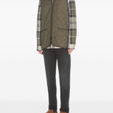 Gilet trapuntato con zip in verde Barbour - uomo 