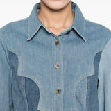 Giacca patchwork con bottoni in blu Levi's blue tab - donna 