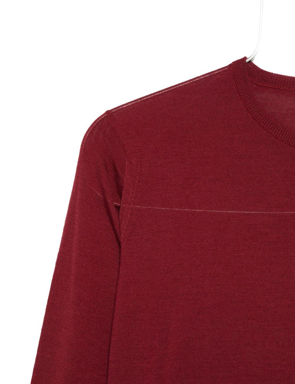 Maglione a girocollo in rosso John smedley - uomo 