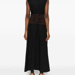 Abito midi smanicato in nero Tory Burch - donna 
