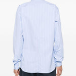 Camicia a righe corbino in celeste 
