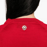 Cardigan con cristalli in rosso Simone rocha - donna 