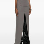 Gonna lunga con spacco in grigio Rick owens - donna 