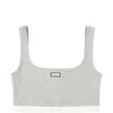 Top crop a coste in grigio Entire studios - donna 