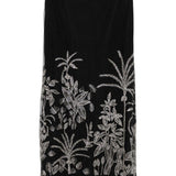 Gonna midi con ricamo a fiori in nero Costarellos - donna 