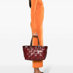 Borsa tote Japan in bordeaux Dragon diffusion - donna 