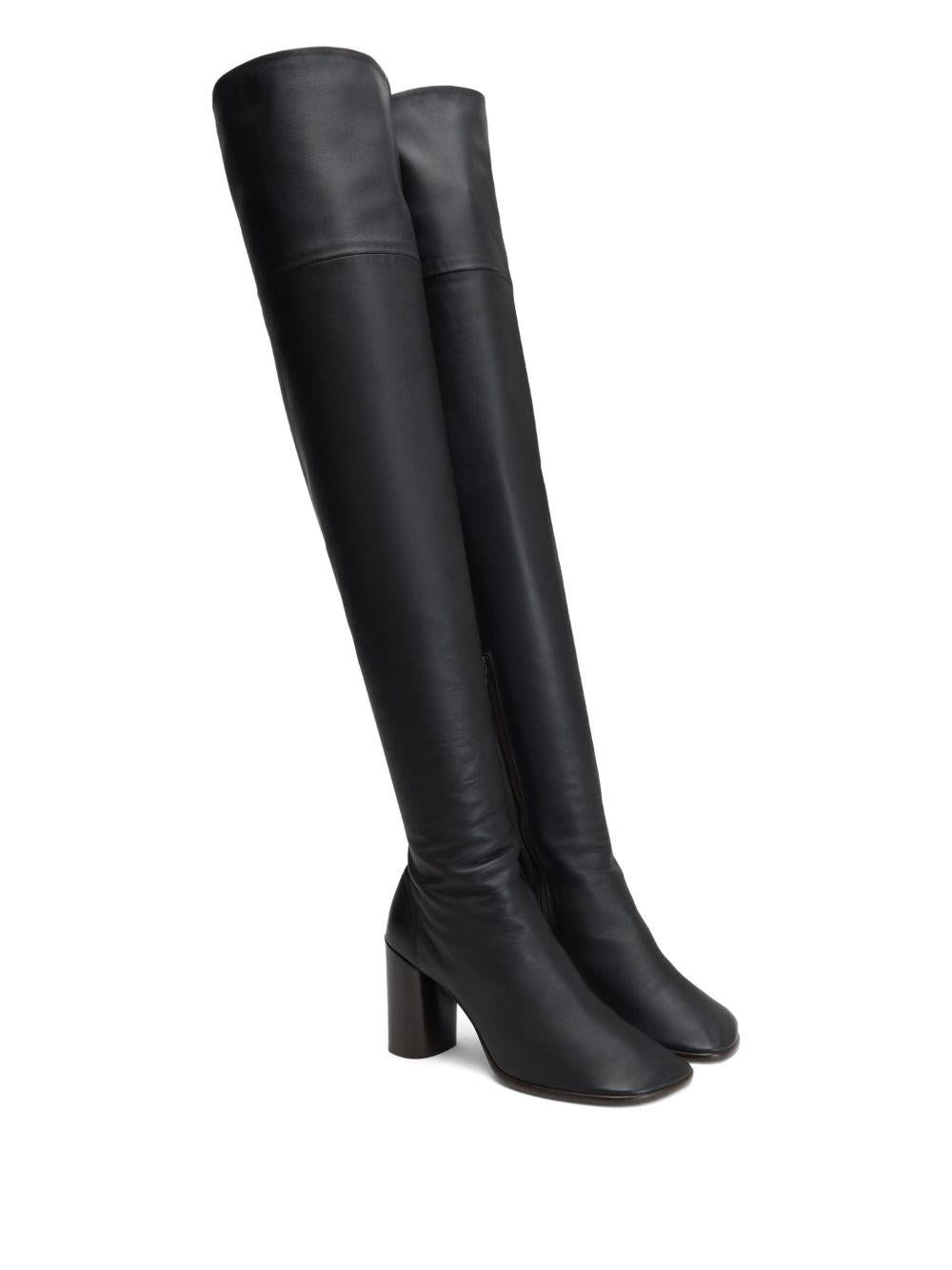 Stivali con tacco largo in nero Lemaire - donna 