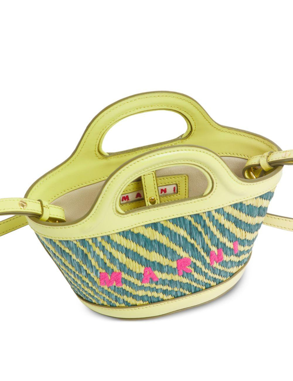 Borsa con logo tropicalia in giallo Marni - donna 