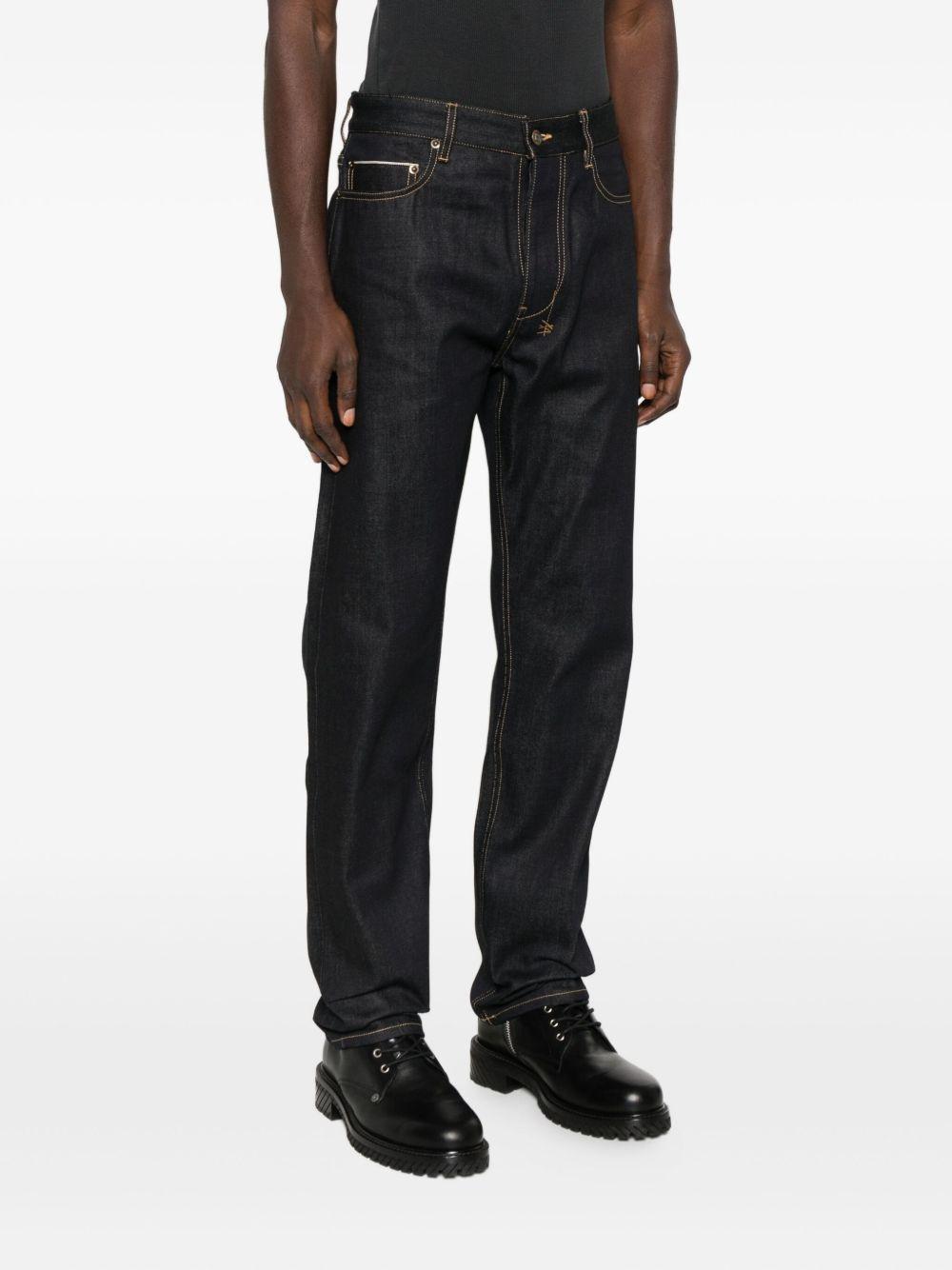 Jeans con cuciture a contrasto in blu Ksubi - uomo 