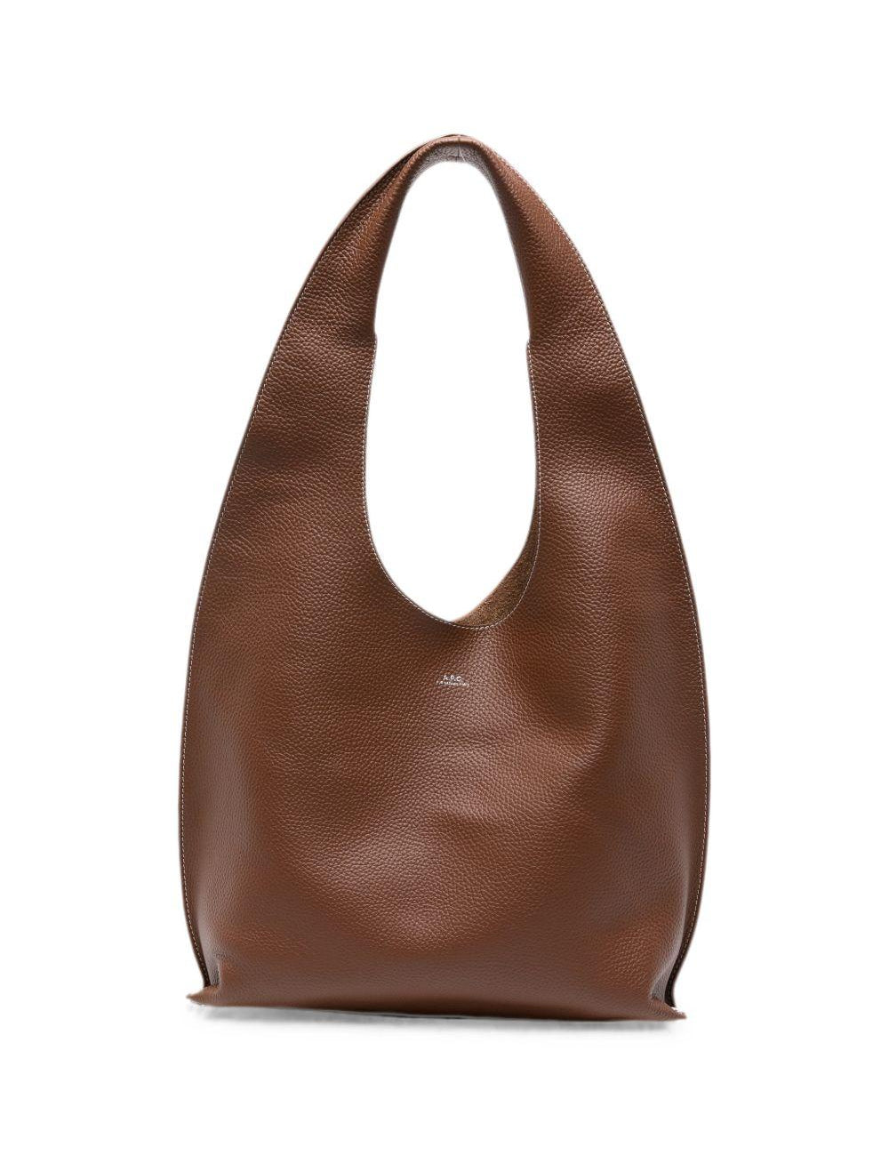Borsa a spalla pelle marrone 