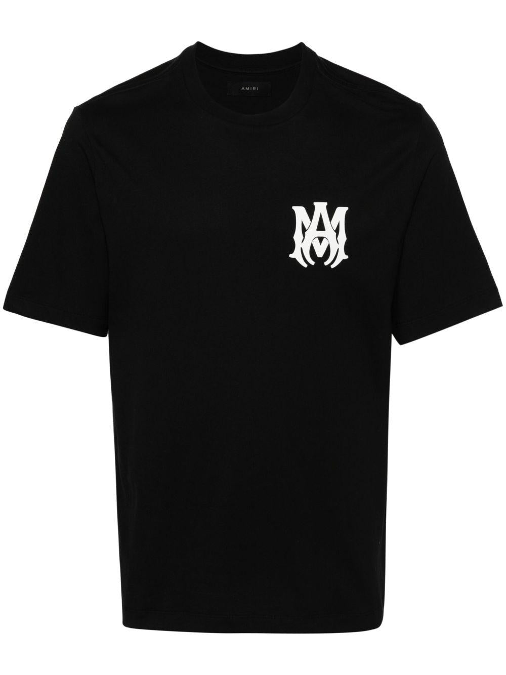 T-shirt a maniche corte con logo  in nero 