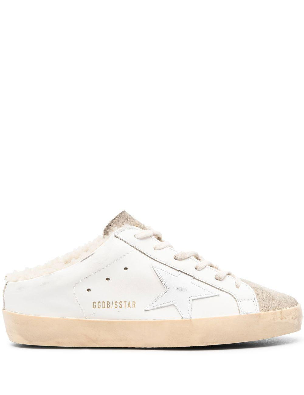 Mules Super Stat in bianco e beige 
