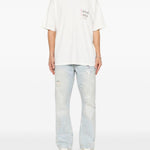 T-shirt a maniche corte con stampa logo in bianco Represent - uomo 