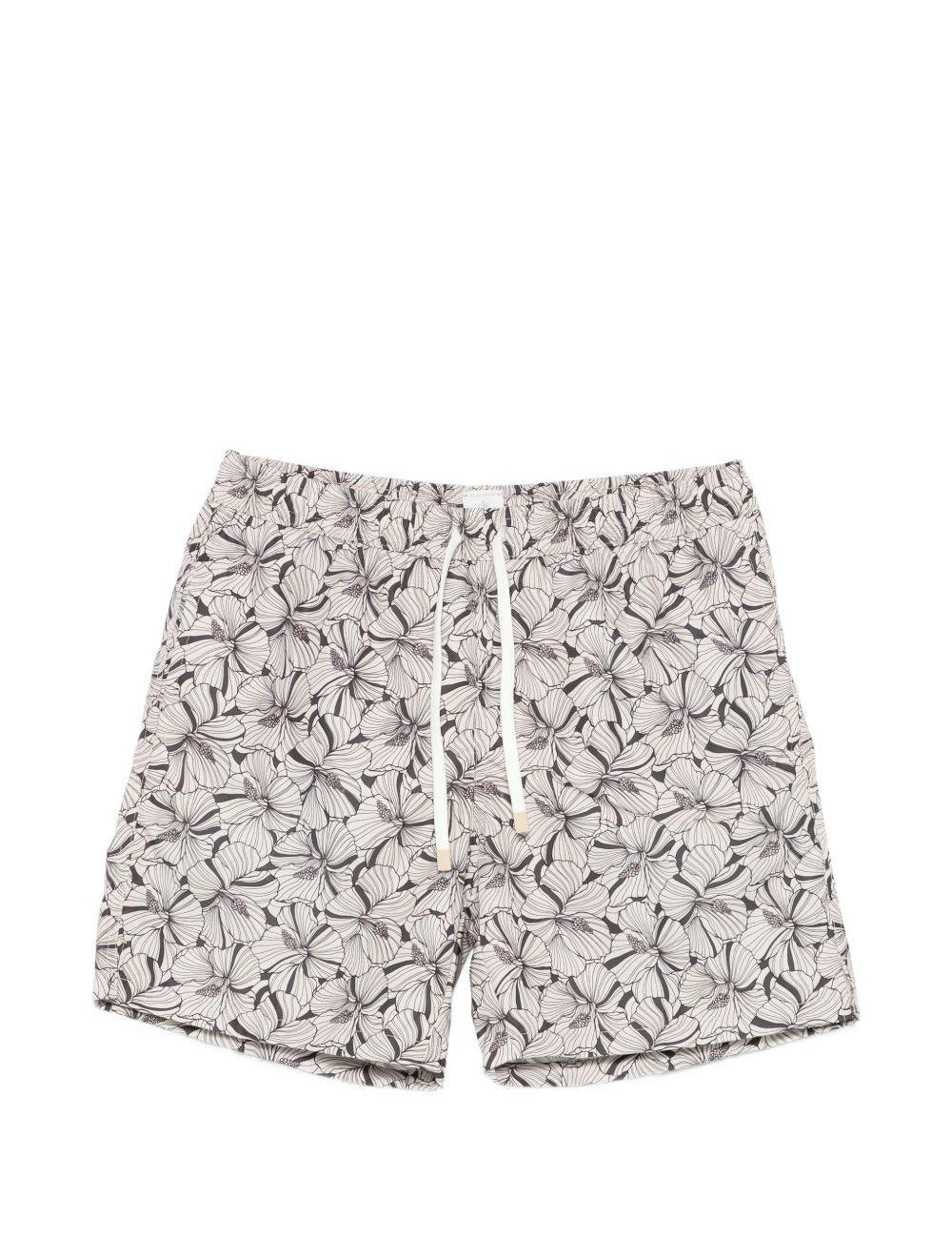 Pantaloncini da bagno con motivo geometrico in nero Eleventy - uomo 