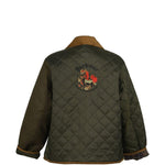 Giacca trapuntata con patchwork in verde Feng Chen Wang x Barbour - uomo 