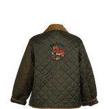 Giacca trapuntata con patchwork in verde Feng Chen Wang x Barbour - uomo 