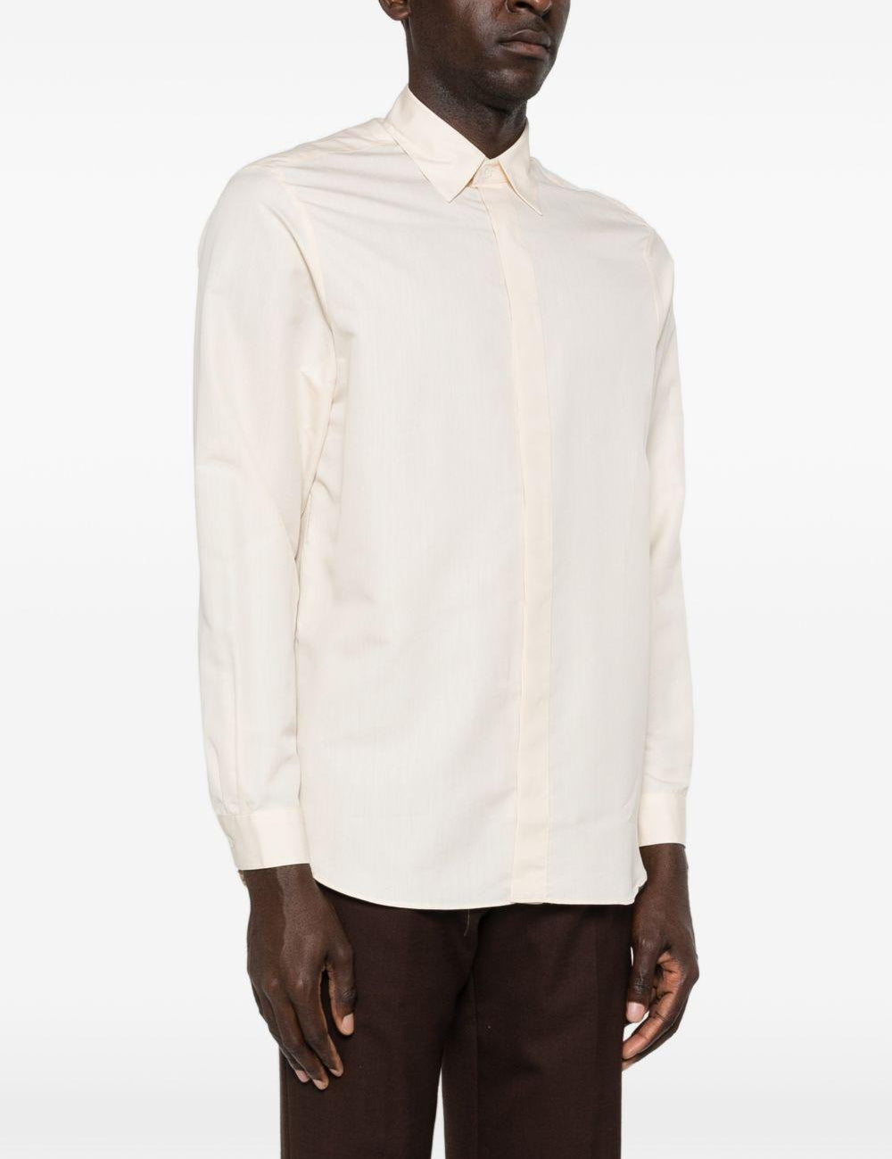 Camicia con colletto a punta in avorio Lardini - uomo 