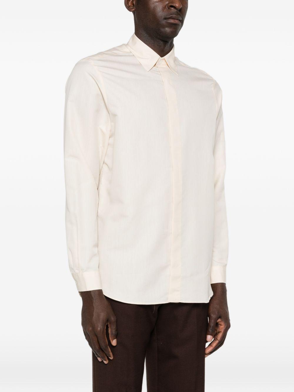 Camicia con colletto a punta in avorio Lardini - uomo 