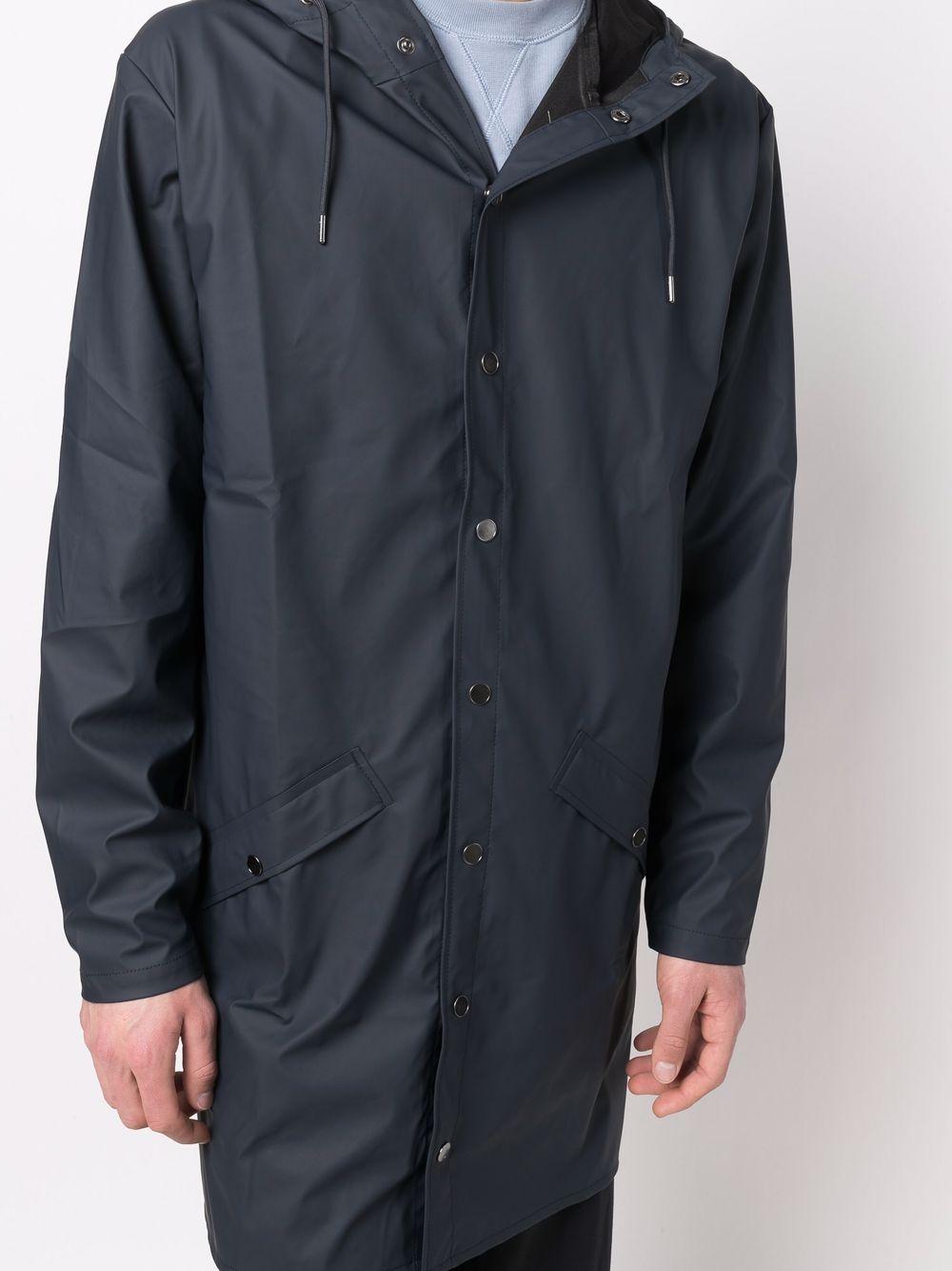 Impermeabile con cappuccio in blu Rains - uomo 