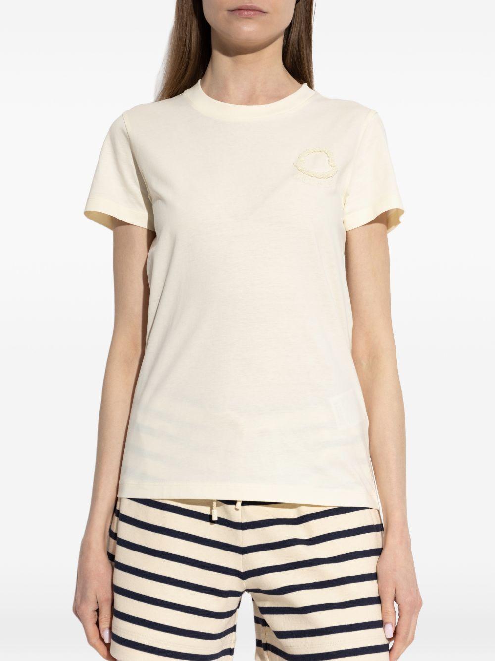 T-shirt con logo in bianco Moncler - donna 