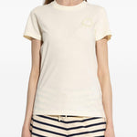 T-shirt con logo in bianco Moncler - donna 