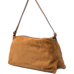 Borsa a spalla wally in pelle scamosciata in marrone Staud - donna 
