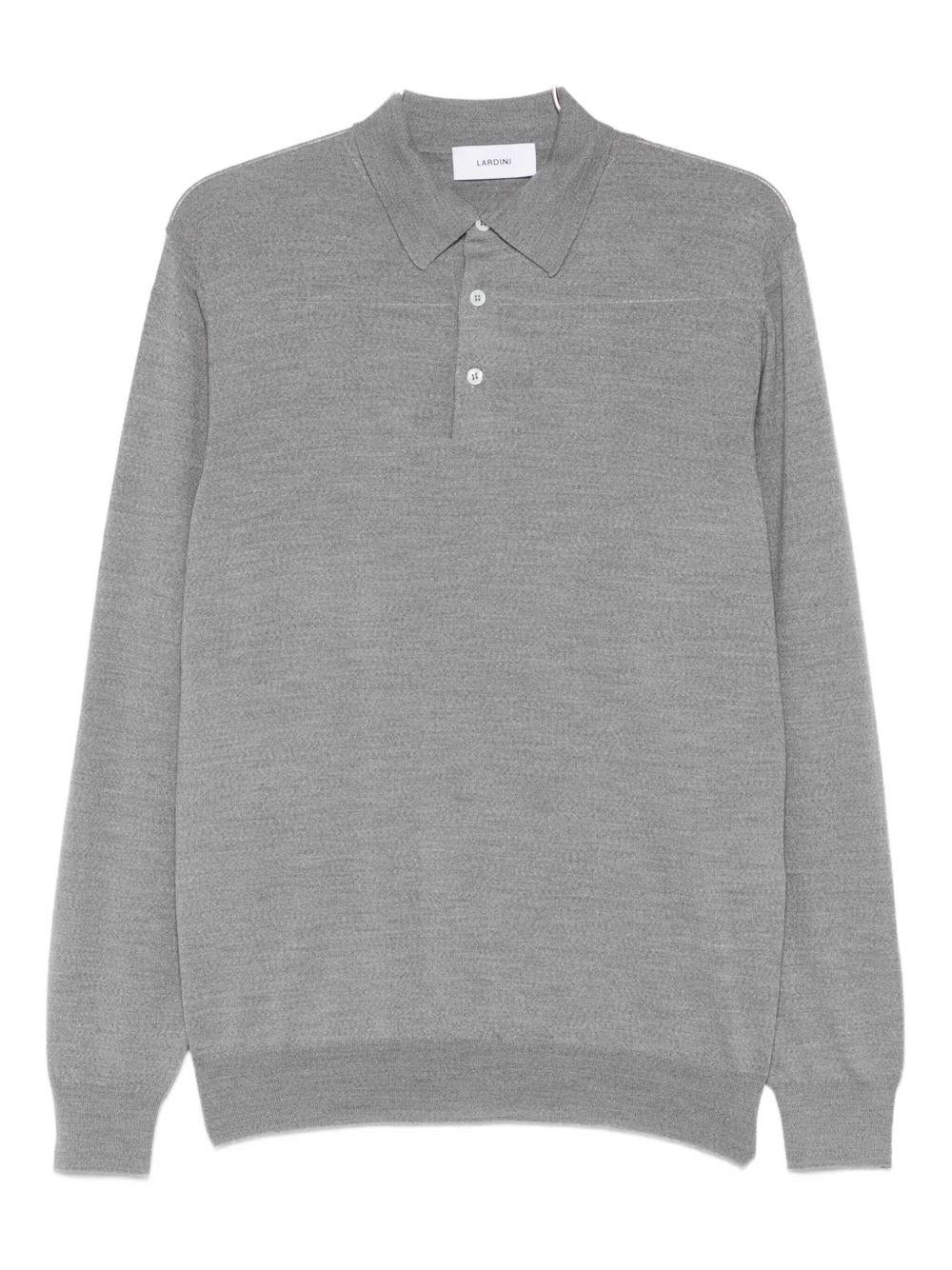 Polo a maniche lunghe in grigio Lardini - uomo 