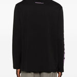 T-shirt a maniche lunghe in nero Oamc peacemaker - uomo 