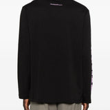 T-shirt a maniche lunghe in nero Oamc peacemaker - uomo 