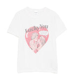 T-shirt Lucky You in bianco Re/done - donna 