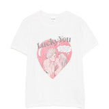 T-shirt Lucky You in bianco Re/done - donna 