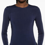 Body a maniche lunghe in blu Wolford - donna 