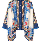 Camicia Foulard a fiori in blu La double j - donna 