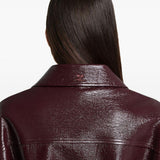 Giacca in vinile con cintura in bordeaux COURRÈGES - donna 