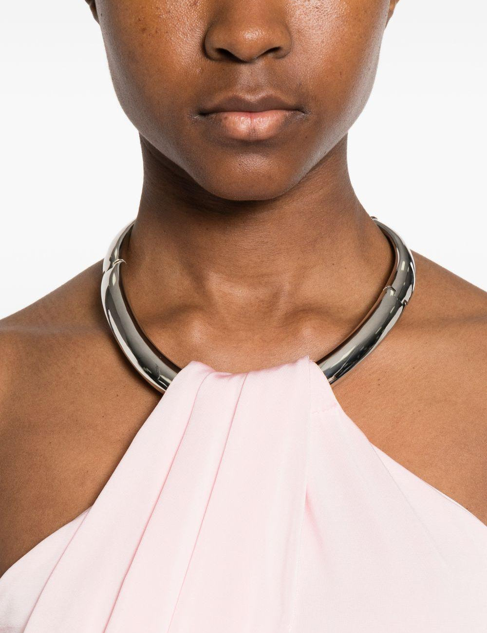 Abito lungo con collo halter in rosa Amen - donna 