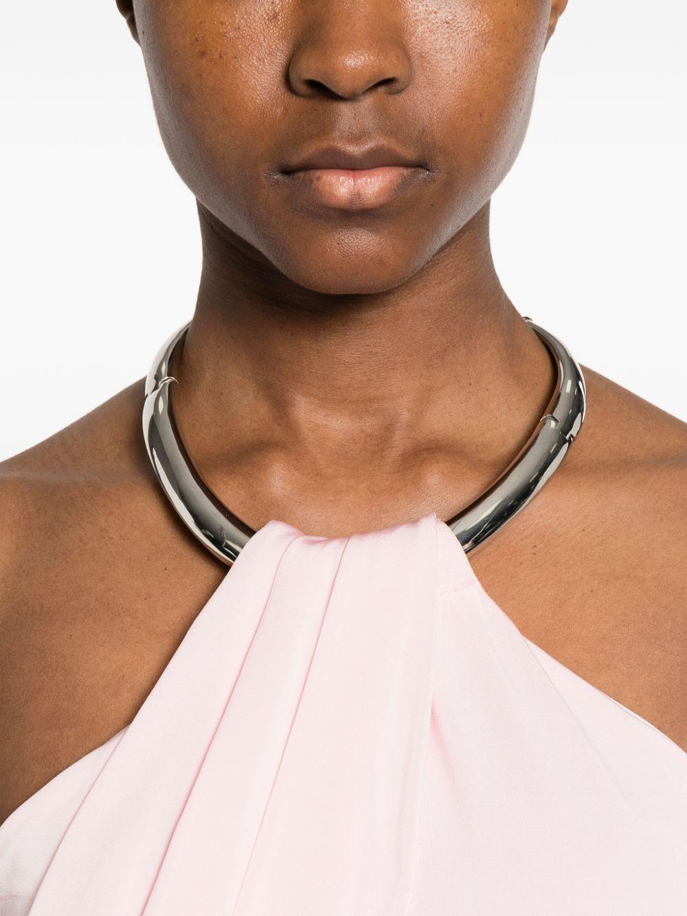 Abito lungo con collo halter in rosa Amen - donna 