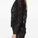 Blusa in pizzo in nero 