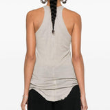 Canotta asimmetrica in grigio Rick Owens - donna 