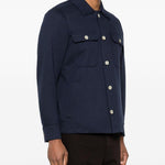 Giacca-camicia con tasche in blu Eleventy - uomo 