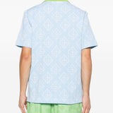 Polo con motivo logo in azzurro Casablanca - uomo 